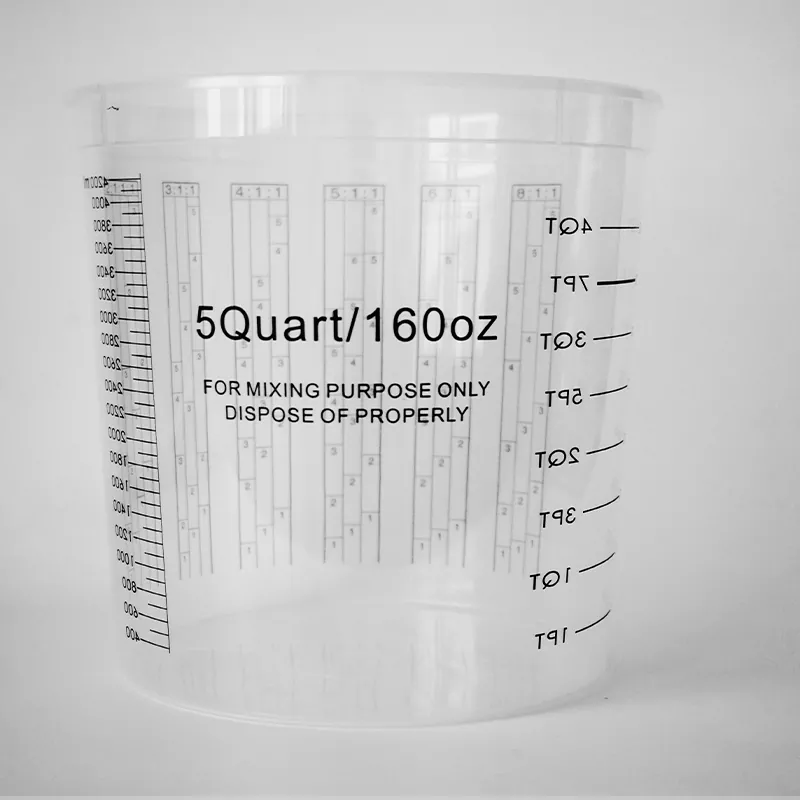 5000ml pp automotive pintura paghahalo tasa na may takip